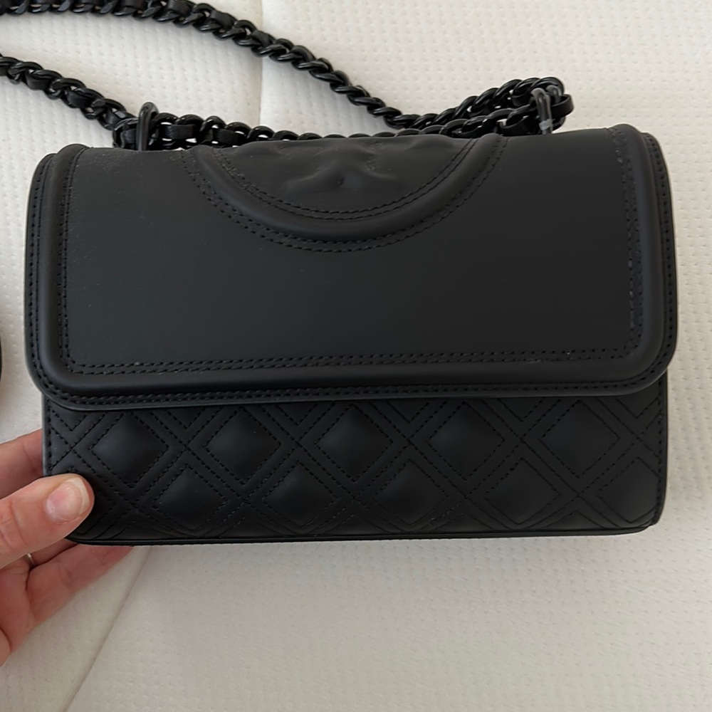 Tory burch matte black purse